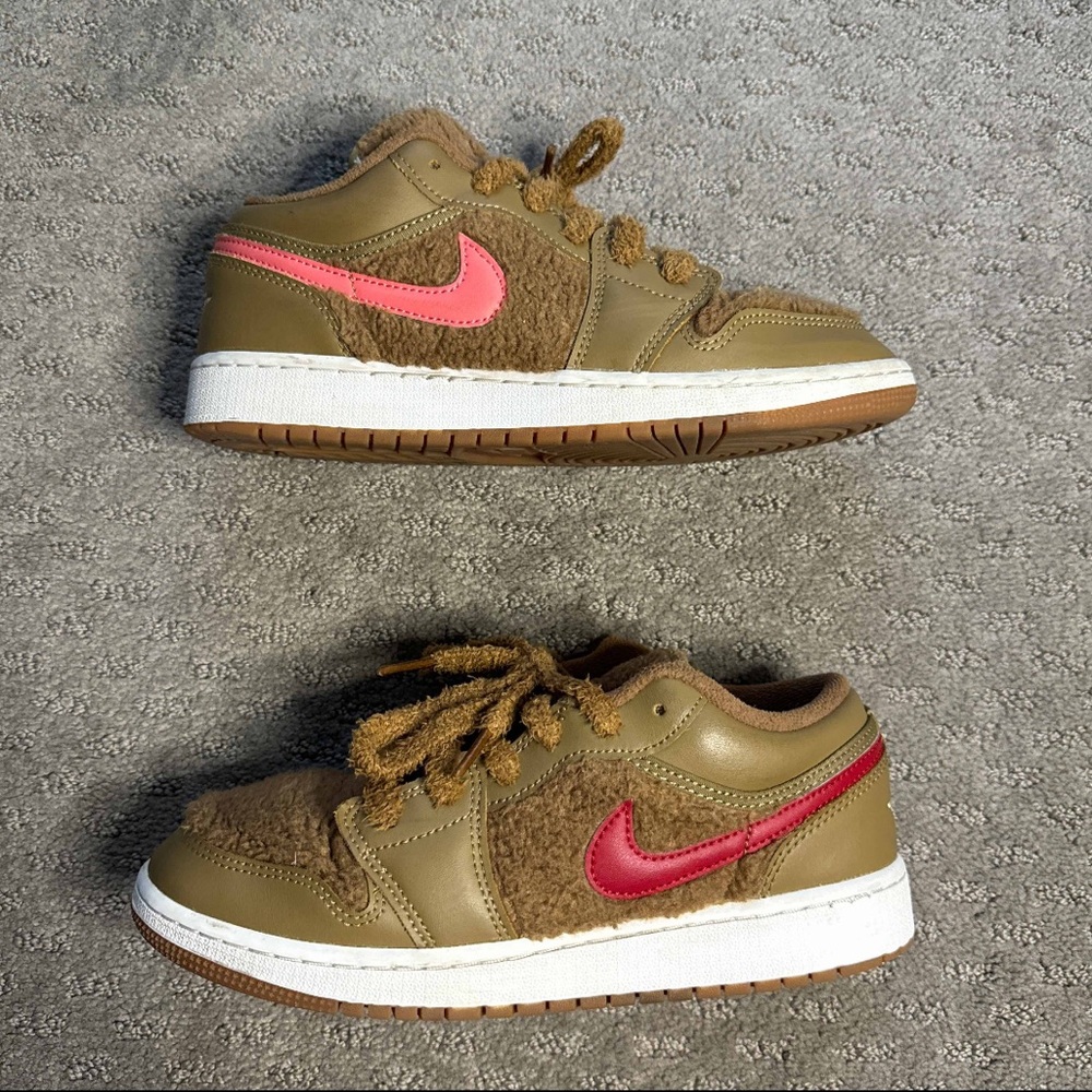 2021 Air Jordan 1 Low Utility GS'Teddy Bear'